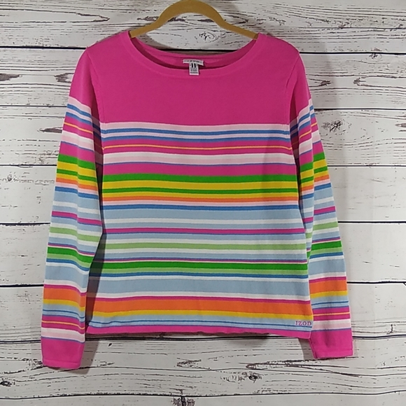 Izod Striped Sweater - Picture 1 of 8